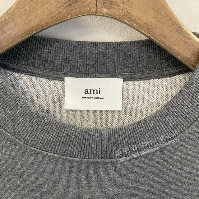 Ami專櫃2023FW新款章仔刺繡圓領衛衣 男女同款 tzy3029